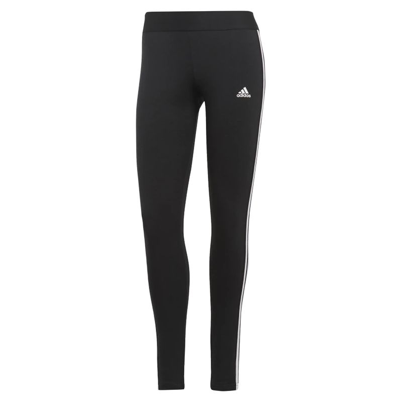 legging-adidas-fem-essential-3-stripes-preta-branca-frente