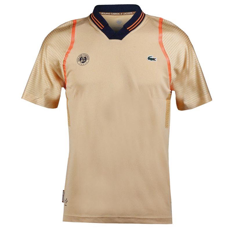 camiseta-polo-lacoste-roland-garros-2023-laranja-frente