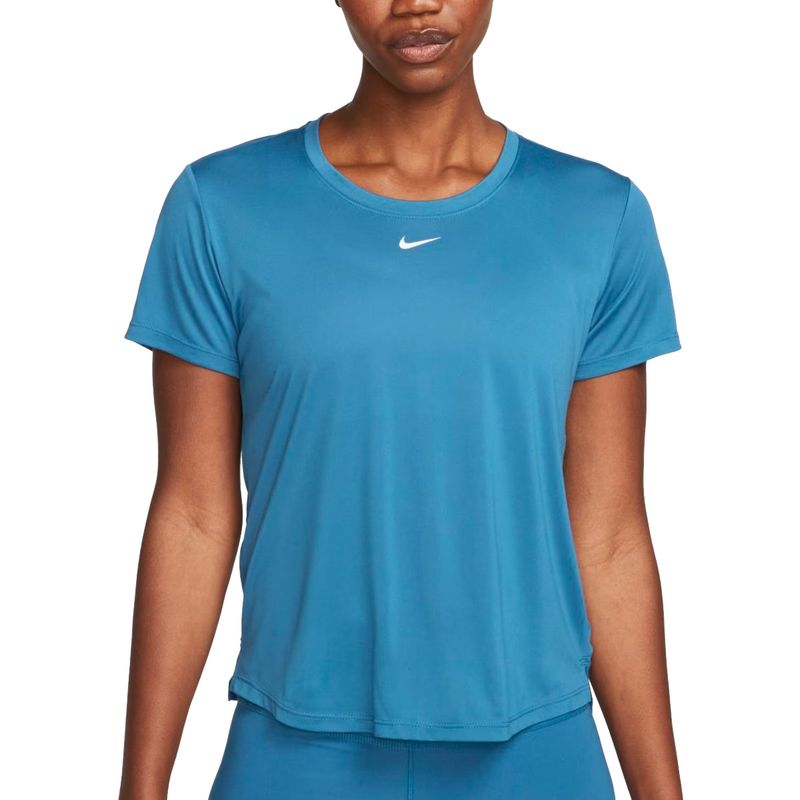 camiseta-nike-fem-drifit-azul-frente