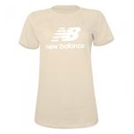 camiseta-nb-fem-essentials-creme-frente