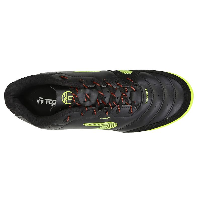 chuteira-topper-dominator-td-IV-preta-amarelo-cima