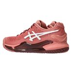 tenis-asics-fem-gel-resolution-9-clay-coral-lateral-atras
