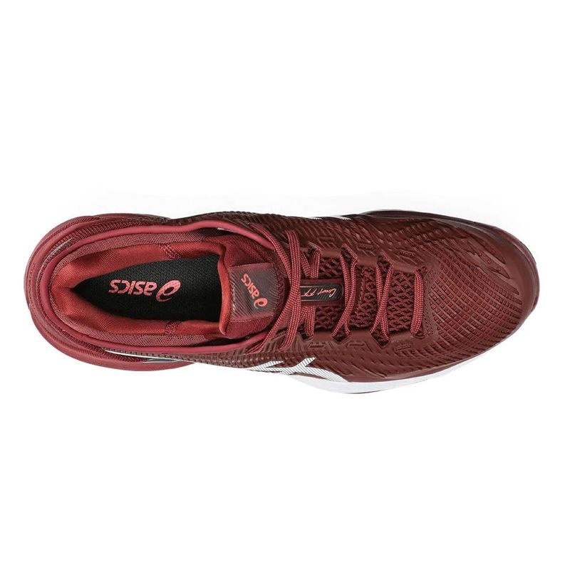 tenis-asics-court-ff-3-bordo-laranja-cima