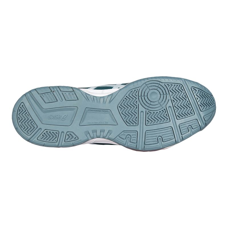 tenis-asics-backhand-verde-lado-sola