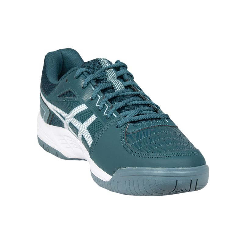 tenis-asics-backhand-verde-lado-lateral-direito