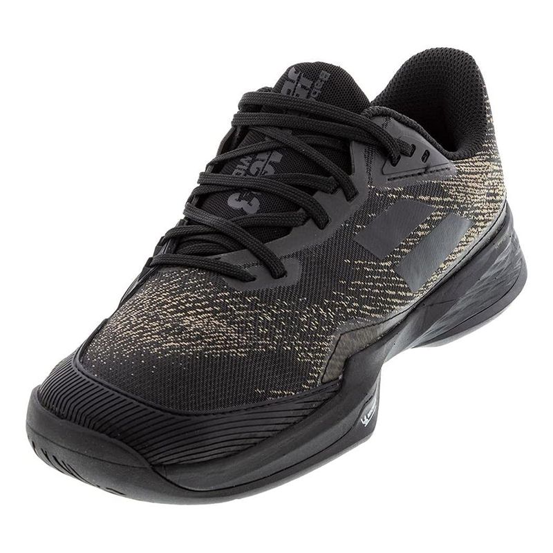 tenis-AllCourt-jet-mach-3-preto-ouro-babolat-lateral