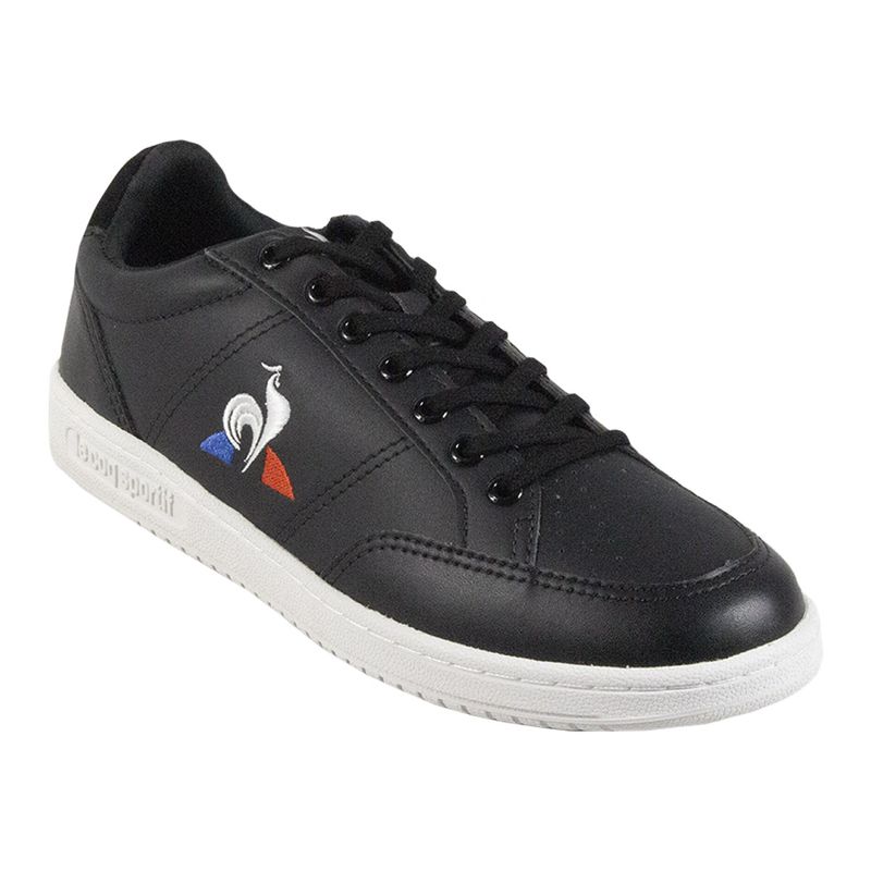tenis-lecoq-23108-preto-branco-lateral-frente