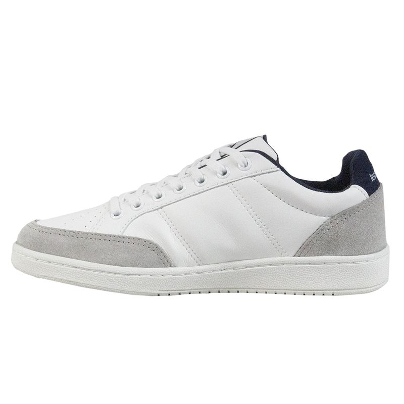 tenis-lecoq-23108-branco-cinza-vermelho-esquerdo