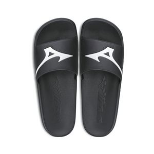 Chinelo MZ Slide Basic Preto e Branco - Mizuno