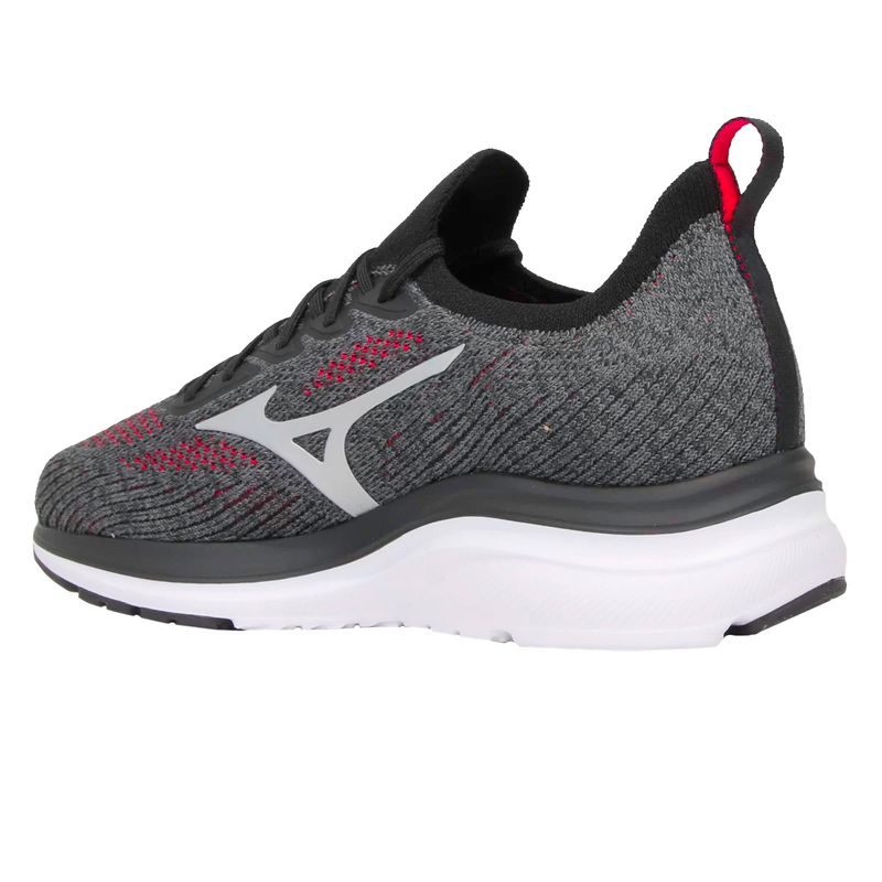 tenis-mizuno-cool-ride-chumbo-preto-lateral-atras