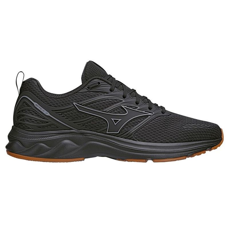 tenis-mizuno-masc-space-3-preto-marrom-direito