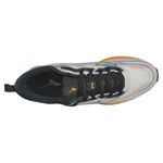 tenis-mizuno-wave-frontier-14-cinza-preto-laranja-cima