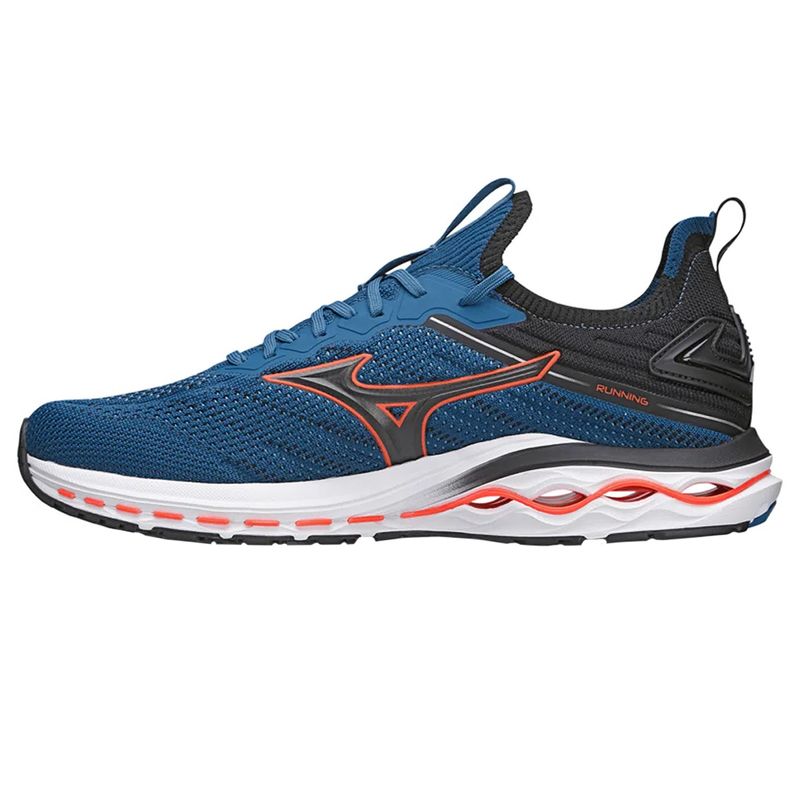 tenis-mizuno-wave-legend-2-azul-laranja-esquerdo