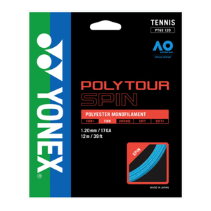 Yonex  Poly Tour Spin Azul 16L 1.25mm