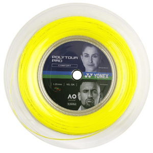 Corda Yonex Poly Tour Pro 1.25mm Amarela - Rolo com 200 metros