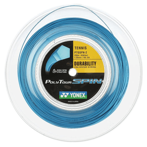 Corda Yonex Poly Tour Spin 16L 1.25mm Azul - Rolo com 200 metros