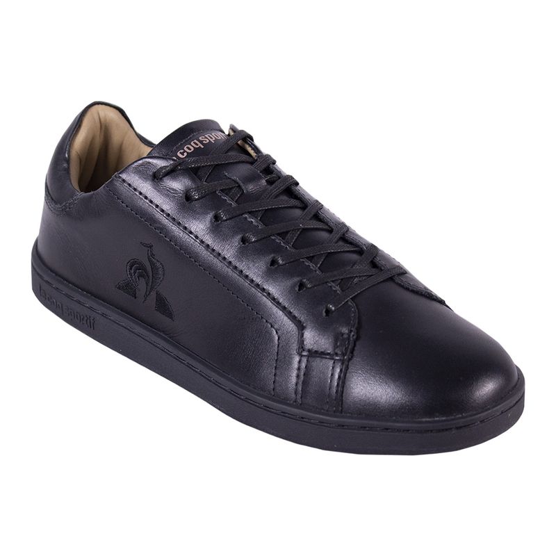 tenis-lecoq-23104-preto-marron-lateral