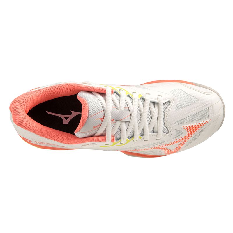 tenis-mizuno-wave-exceed-light-2-branco-coral-cima