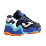 tenis-joma-padel-ace-pro-allcourt-azul-laranja-lateral-atras