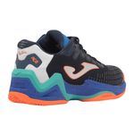 tenis-joma-ace-pro-padel-saibro-azul-laranja-lateral-atras