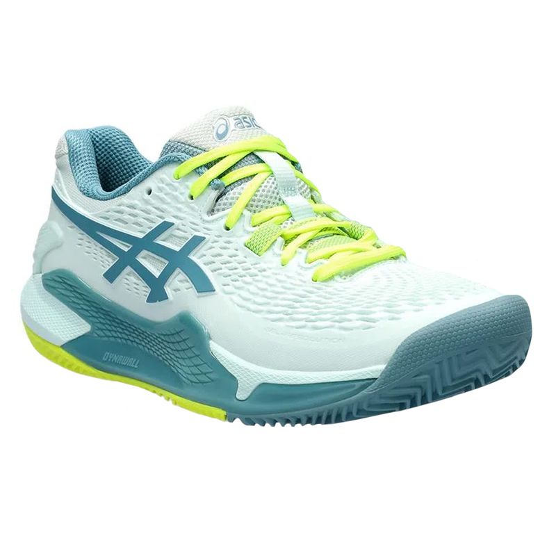 tenis-asics-fem-gel-resolution-9-clay-azul-verde-latearl