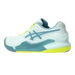 tenis-asics-fem-gel-resolution-9-clay-azul-verde-lateral-atras