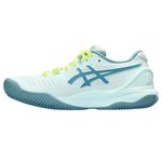 tenis-asics-fem-gel-resolution-9-clay-azul-verde-esquerdo