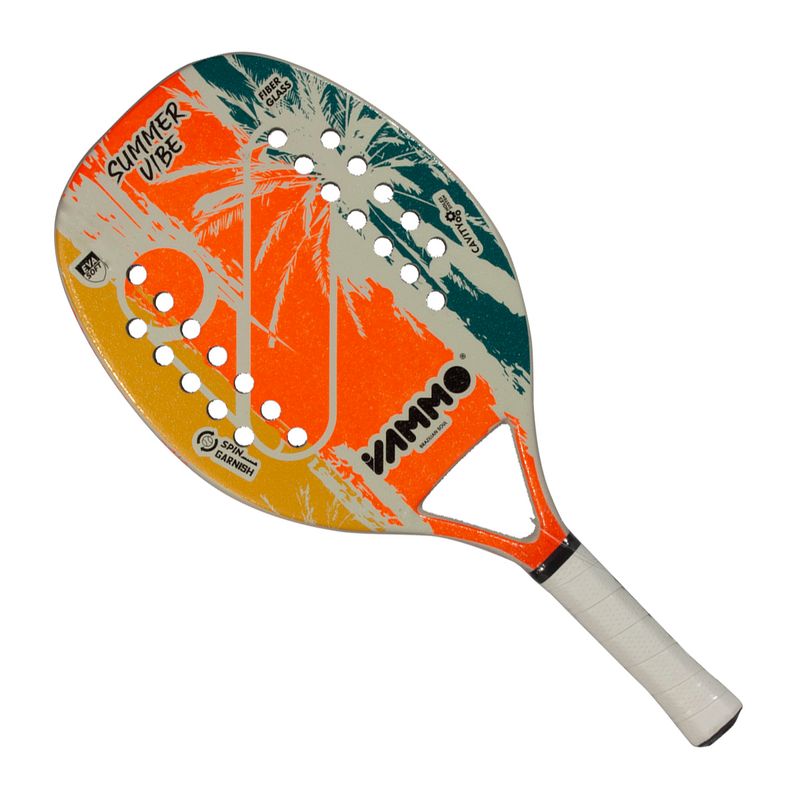 Raquete-de-beach-tennis-summer-vibe-vermelho-amarelo-verde-vammo-inclinado