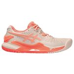 tenis-asics-resolution-9-bege-coral-direito