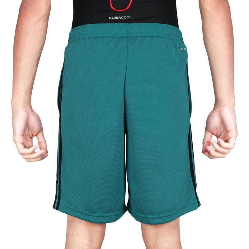 short-adidas-3-stripes-verde-atras