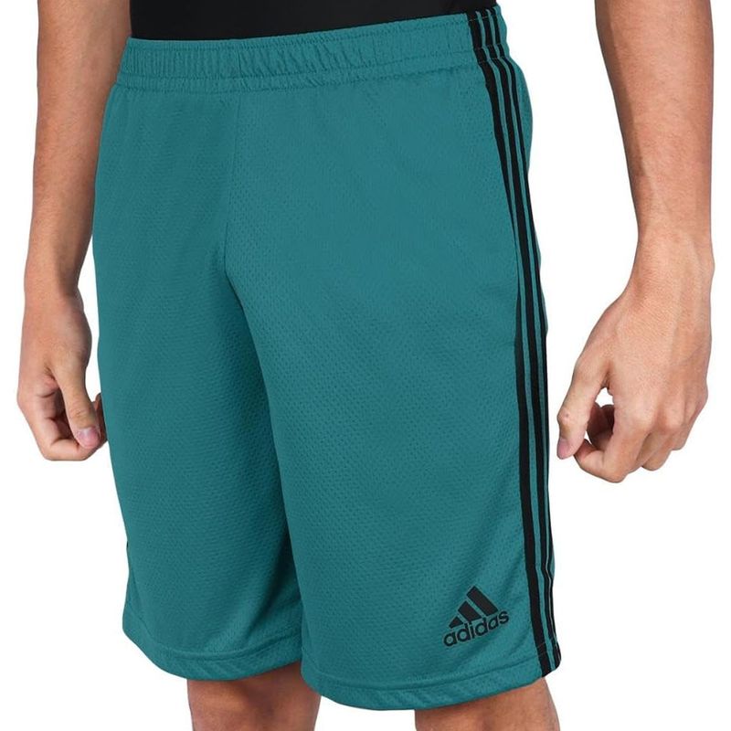 short-adidas-3-stripes-verde-lateral