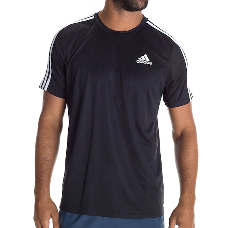 camiseta-d2m-3-stripes-adidas-preto-frente