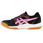 tenis-asics-gel-rebound-preto-rosa-esquerdo