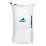 mochila-adidas-multigame-branca-verde-frente-aberta