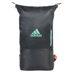 mochila-adidas-multigame-cinza-verd-laranja-aberta-frente