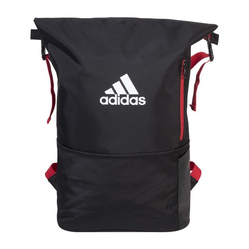 mochila-adidas-multigame-preta-vermelha-frente