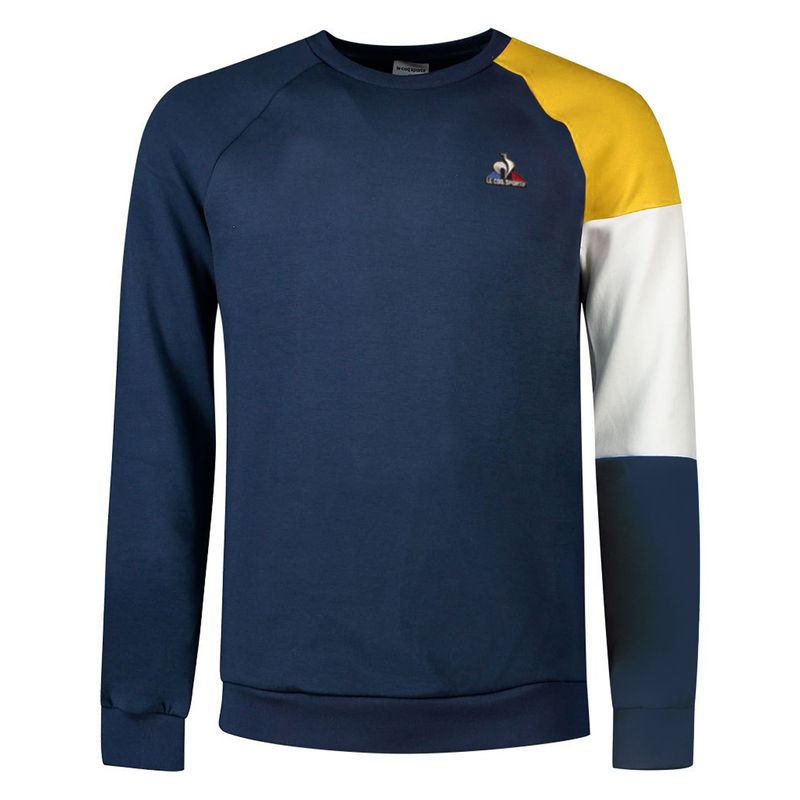 moletom-lecoq-ess-bac-crew-ss-n11-marinho-amarelo-frente