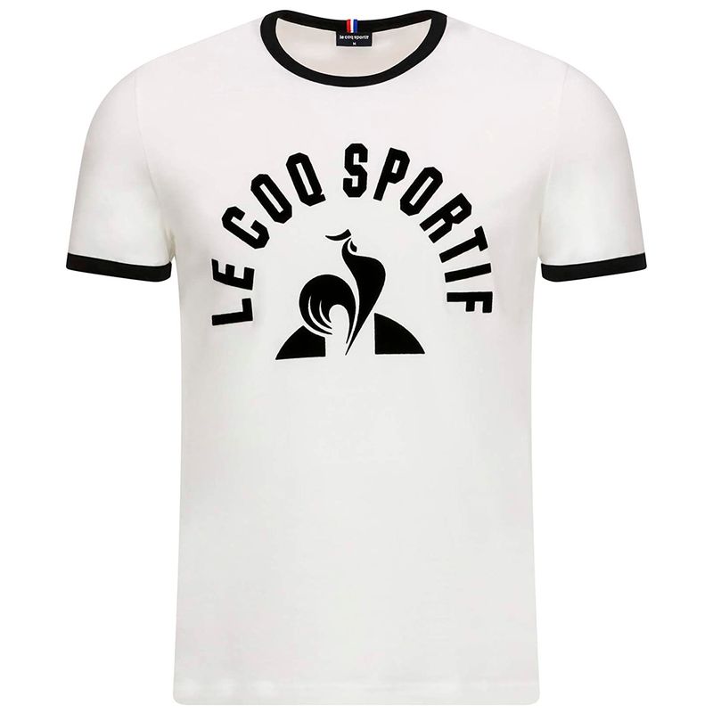 camiseta-Bar-a-Tee-Ess-Tee-SS-N°3-branco-preta-lecoqsportif-frente