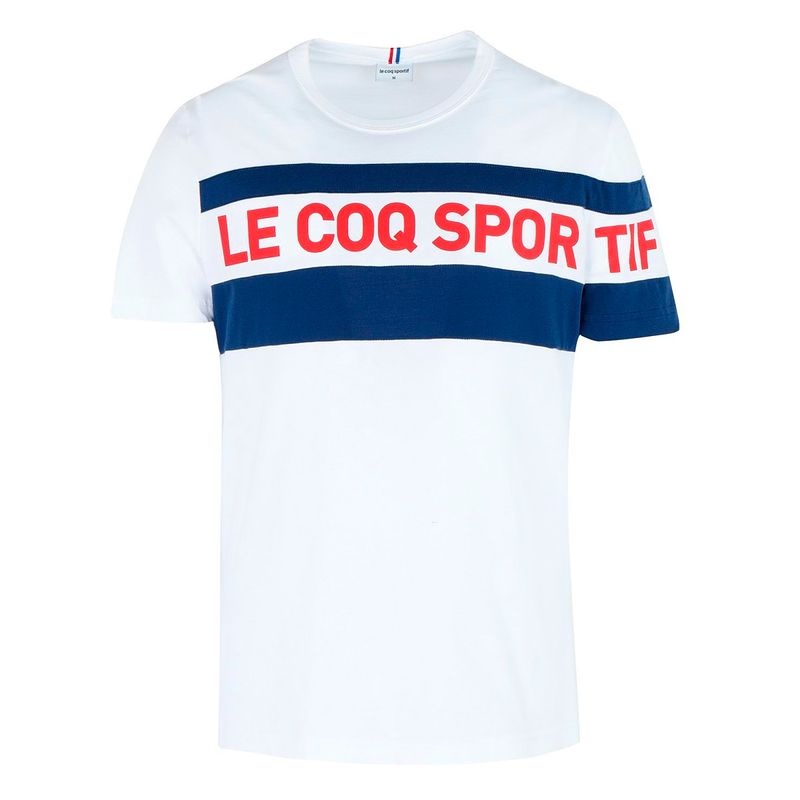 camiseta-le-coq-sportif-saison-2-tee-clip-ss-m-branco-marinho-vermelho-frente