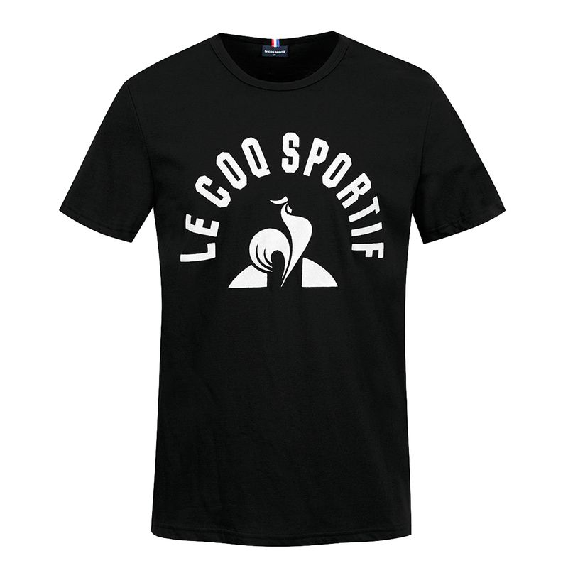 camiseta-le-coq-sportif-ess-bat-arche-tee-ss-m-preto-branco-frente