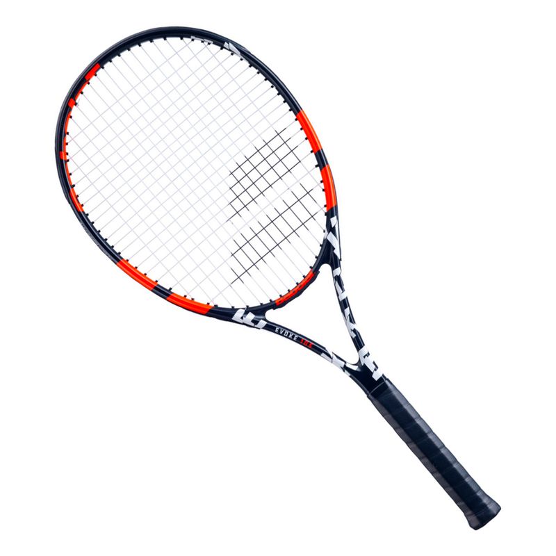 Raquete-de-Tenis-evoke-105-preto-vermelho-babolat-inclinado