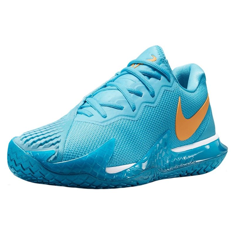 tenis-nike-vapor-cage-4-rafa-azul-laranja-lateral-frente