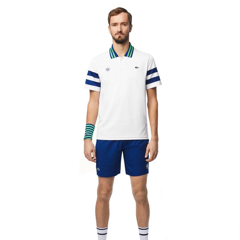 short-lacoste-medvedev-azul-verde-Roland-garros-medvedev