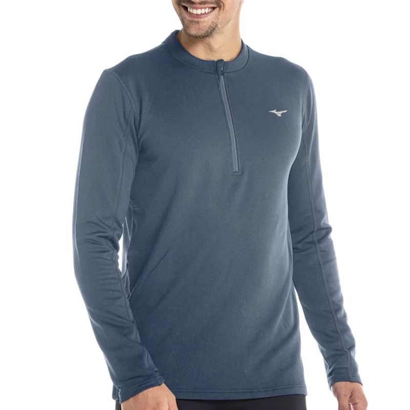 camiseta-mizuno-ML-termica-azul-frente