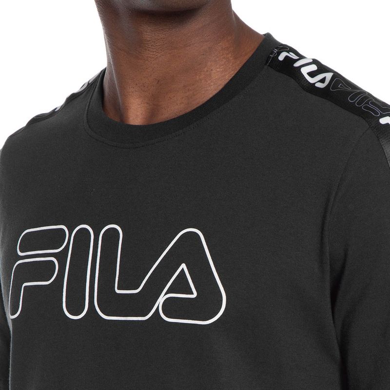 camiseta-fila-letter-tape-outline-preta-frente-logo