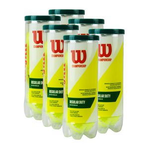 Bola de Tênis Championship Regular Duty Saibro  Pack c/ 06 Tubos - Wilson