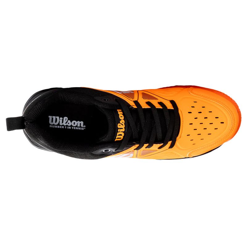 tenis-wilson-slice-3.0-laranja-preto-Clay-cima