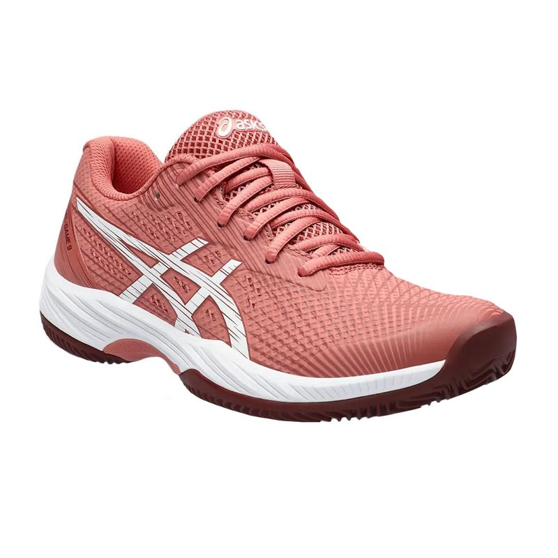 tenis-asics-gel-game-9-clay-salmao-lateral-frente