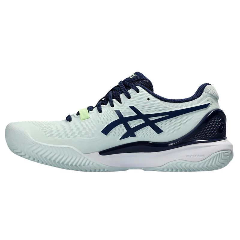 tenis-asics-gel-resolution-9-verde-azul-esquerdo