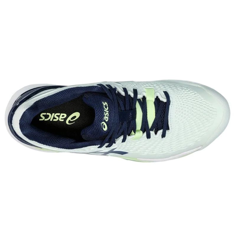 tenis-asics-gel-resolution-9-verde-azul-cima